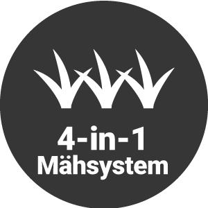 4-in-1 Mähsystem 4-in-1 Mähsystem Fangen-Mulchen-Heck-Seitenauswerfen EU9