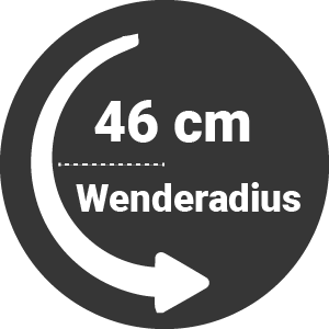 46 cm Wenderadius 46 cm Wenderadius - Wendig EU9