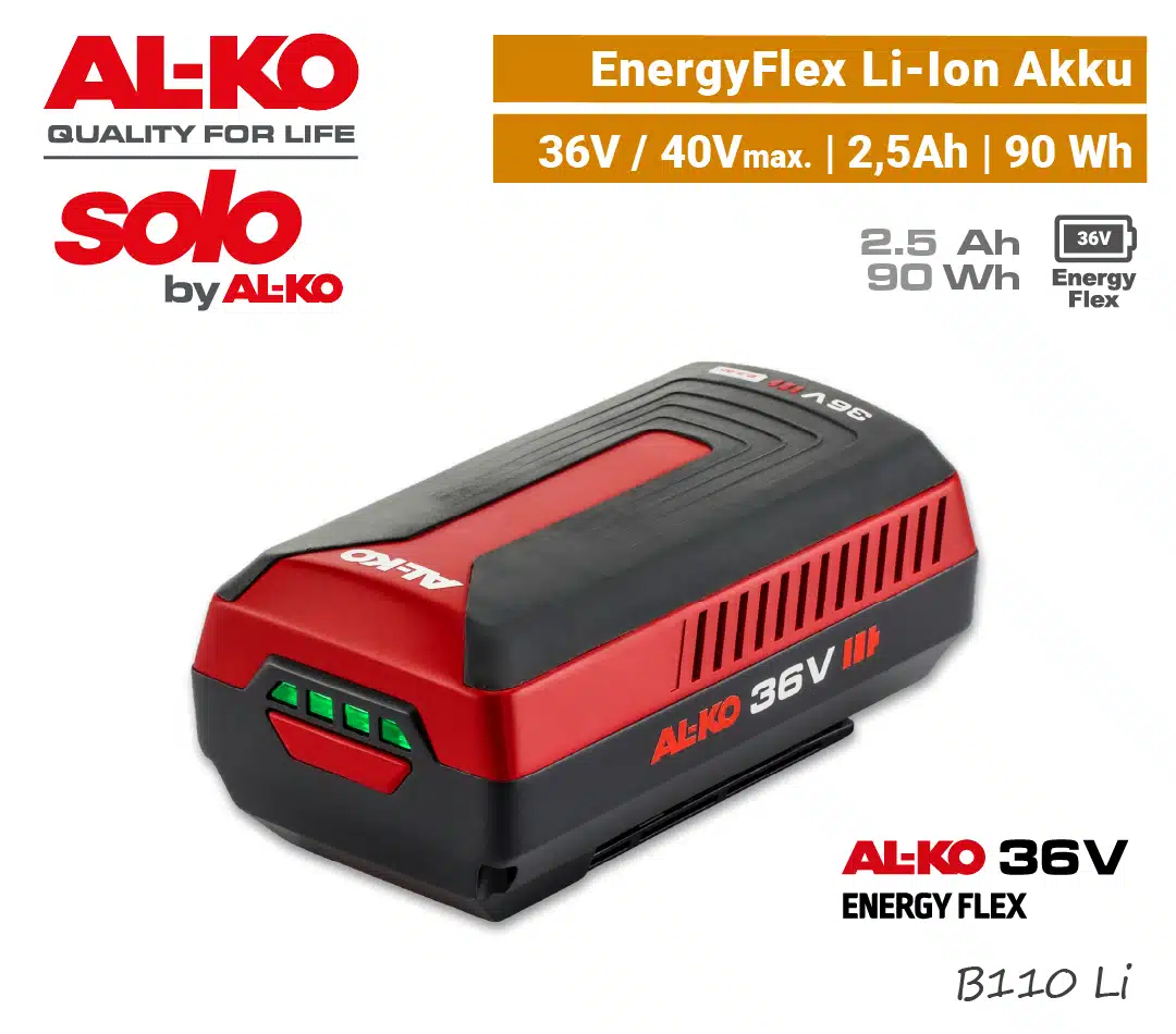 AL-KO B110 Li | Akku 2.5 Ah ALKO B 110 Li Li-Ion Akku 2,5 Ah 2.5 Ah SOLO AL-KO 36V EnergyFlex EU9