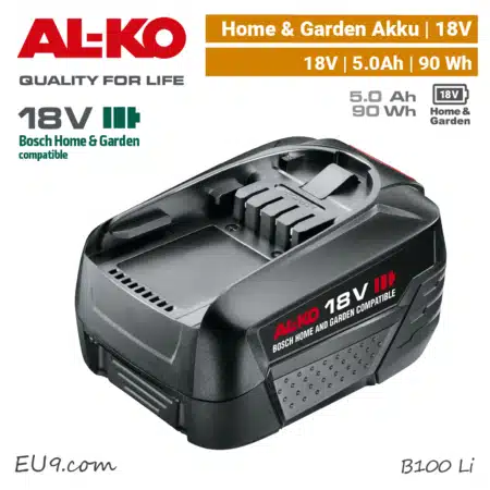 ALKO B100 Li Akku 18V Bosch Home & Garden 18 V power-for-all li-ion AL-KO B 100 Li 5 Ah 90 Wh EU9