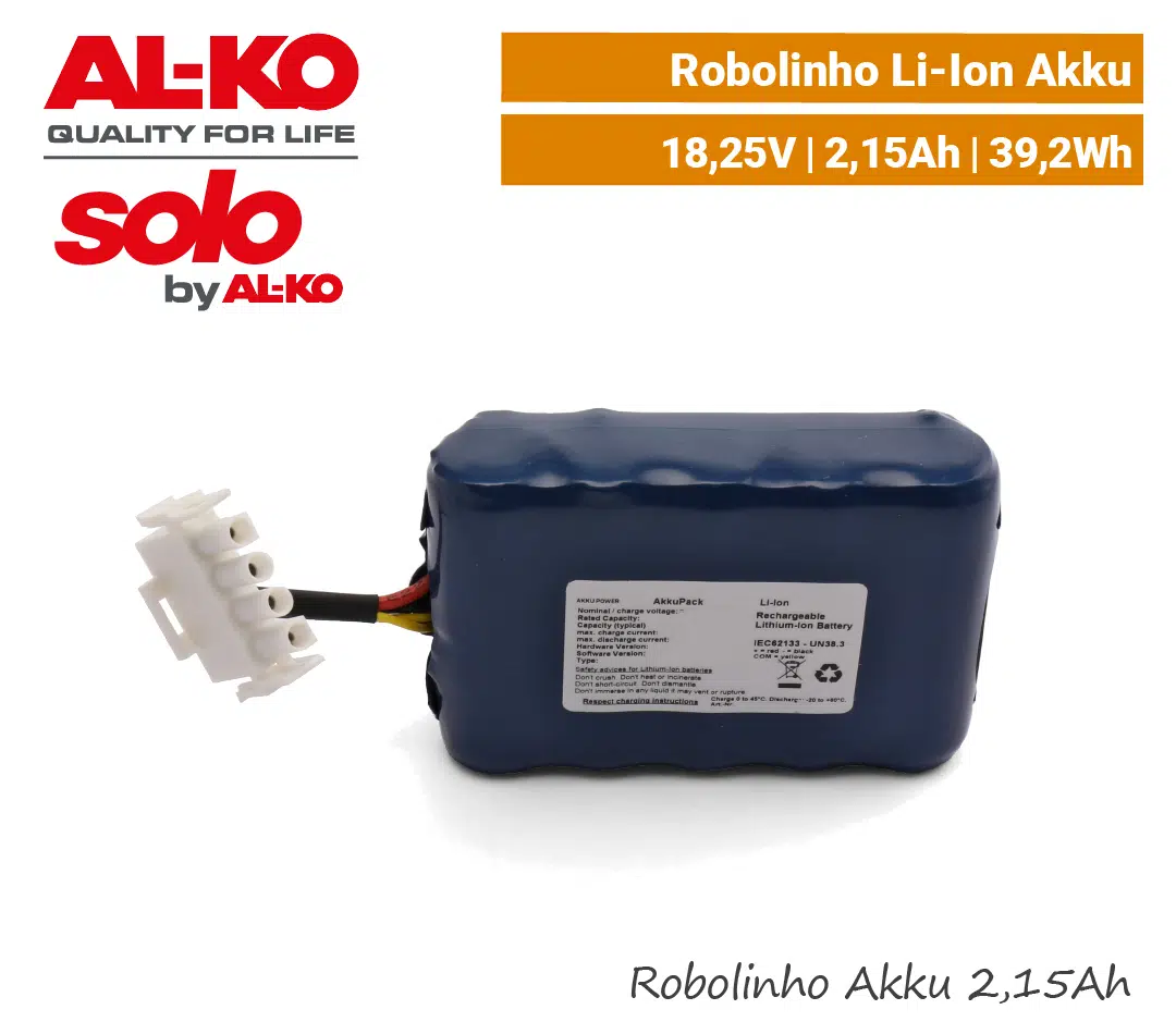 ALKO SOLO Robolinho Akku 2,15 Ah ALKO SOLO Akku 2,15 Ah Li-Ion Robolinho 300 450 Akkupack EU9