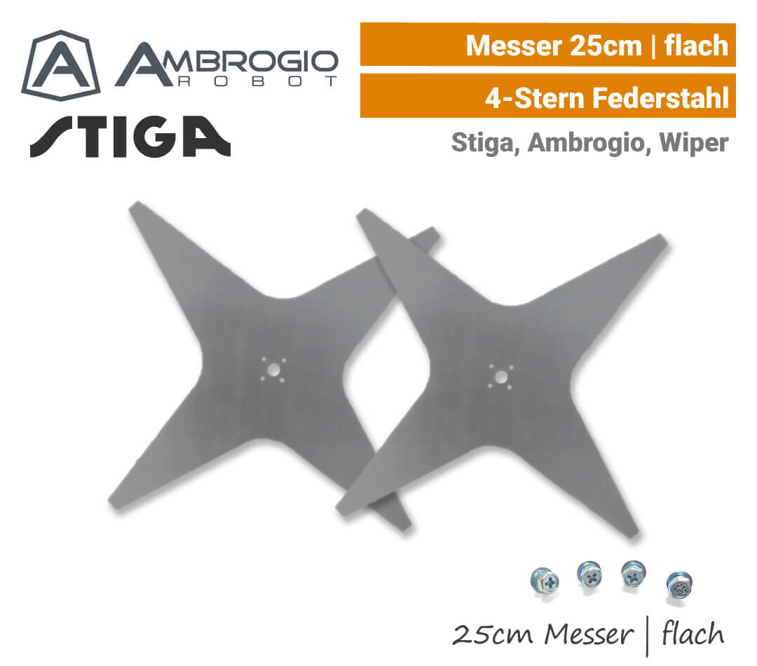Ambrogio Stiga Wiper Messer 25cm flach Ambrogio Stiga Wiper Messer 25 cm flach L30 L85 Autoclip Agro EU9