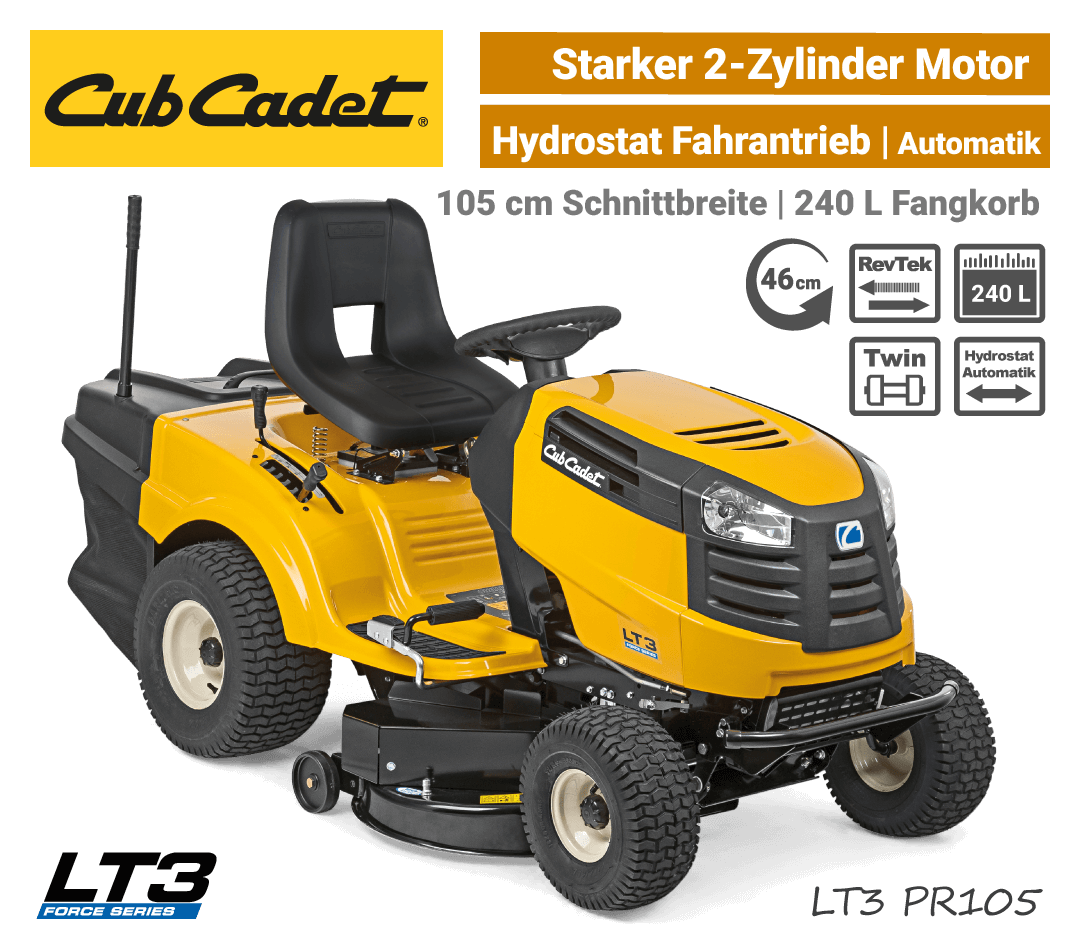 Cub Cadet LT3 PR105 2-Zylinder Cub Cadet LT3 PR105 2-Zylinder Rasentraktor EU9