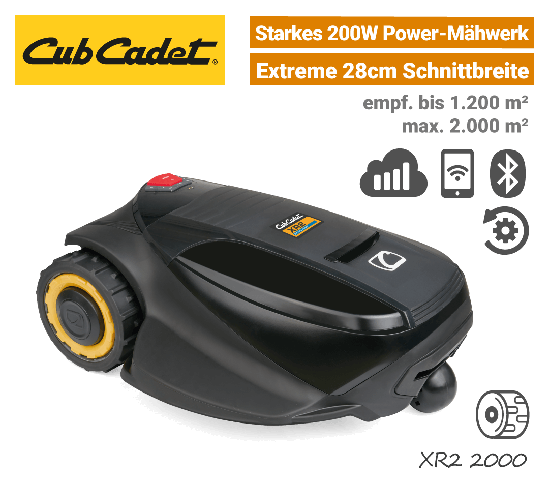 Cub Cadet XR-2 2000 Mähroboter CubCadet XR2 2000 Mähroboter-Rasenroboter Mobilfunk EU9