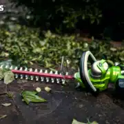 Greenworks 24V Akku-Heckenschere G24HT57 drehbarer Griff EU9