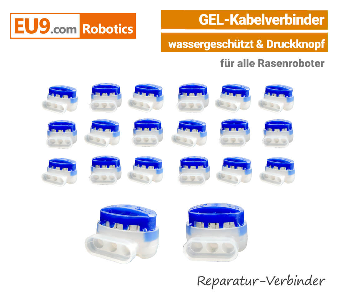 Gel-Drahtverbinder für Mähroboter Rasenroboter-Mähroboter Gel-Drahtverbinder Kabelverbinder Robomow, Wolf, Cub Cadet, Automower, Ambrogio, Stiga, Wiper EU9