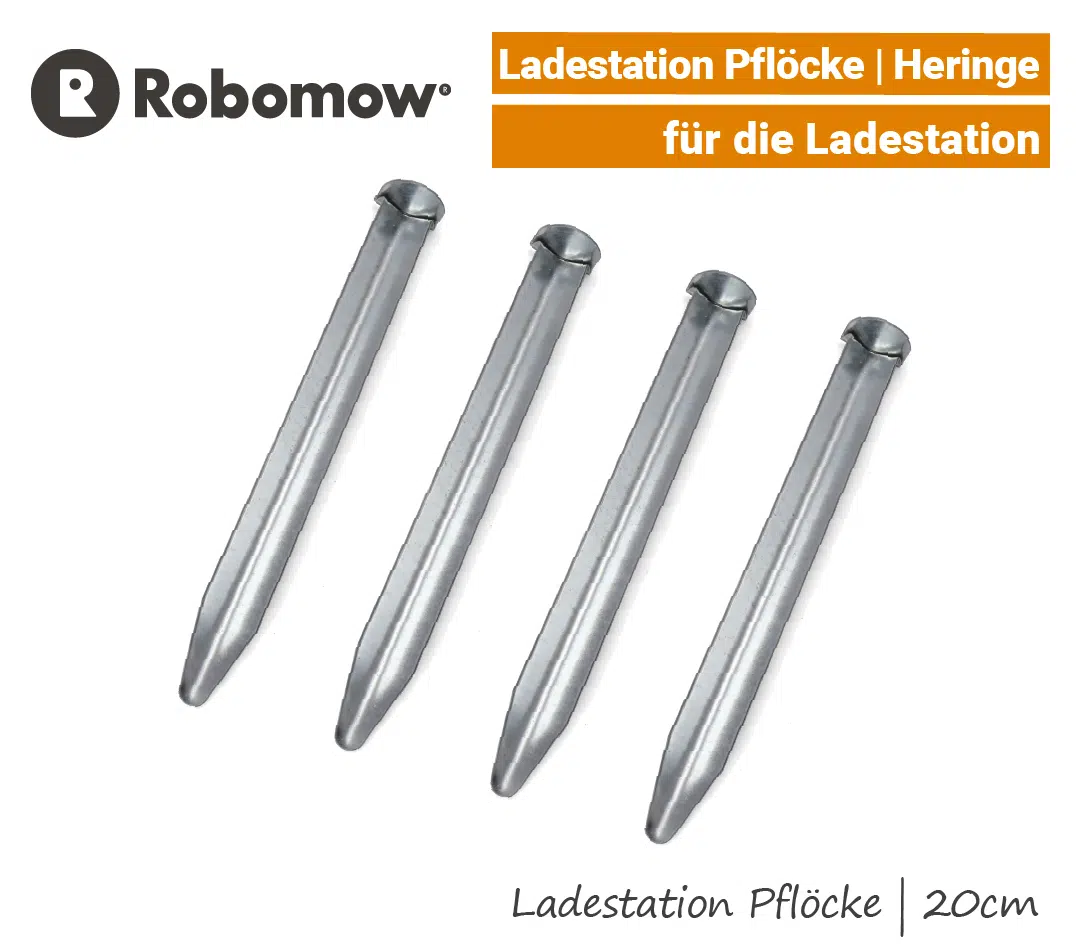 Robomow Heringe 20 cm Robomow Heringe Pflöcke 20 cm Ladestation RS RC RX RT Pflock Hering 4-Stk EU9