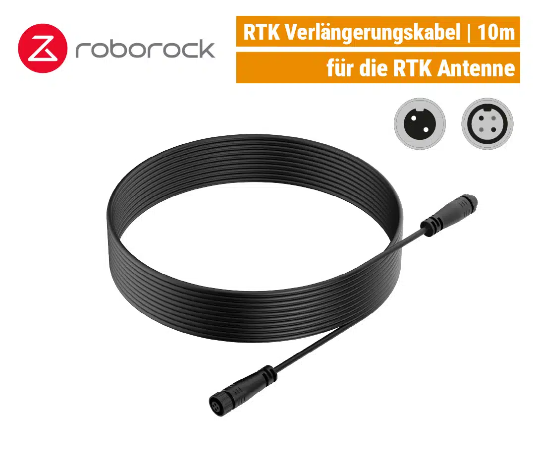 Roborock RTK Antennen-Verlängerungskabel 10m Roborock Antennen-Verlängerungskabel Kabel 10m RTK Antenne RockMow S1 Z1 RockNeo Q1 Mähroboter EU9