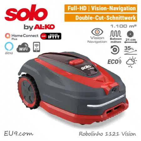 SOLO Robolinho 1121 Vision-Mähroboter ALKO AL-KO Vision-Navigation EU9