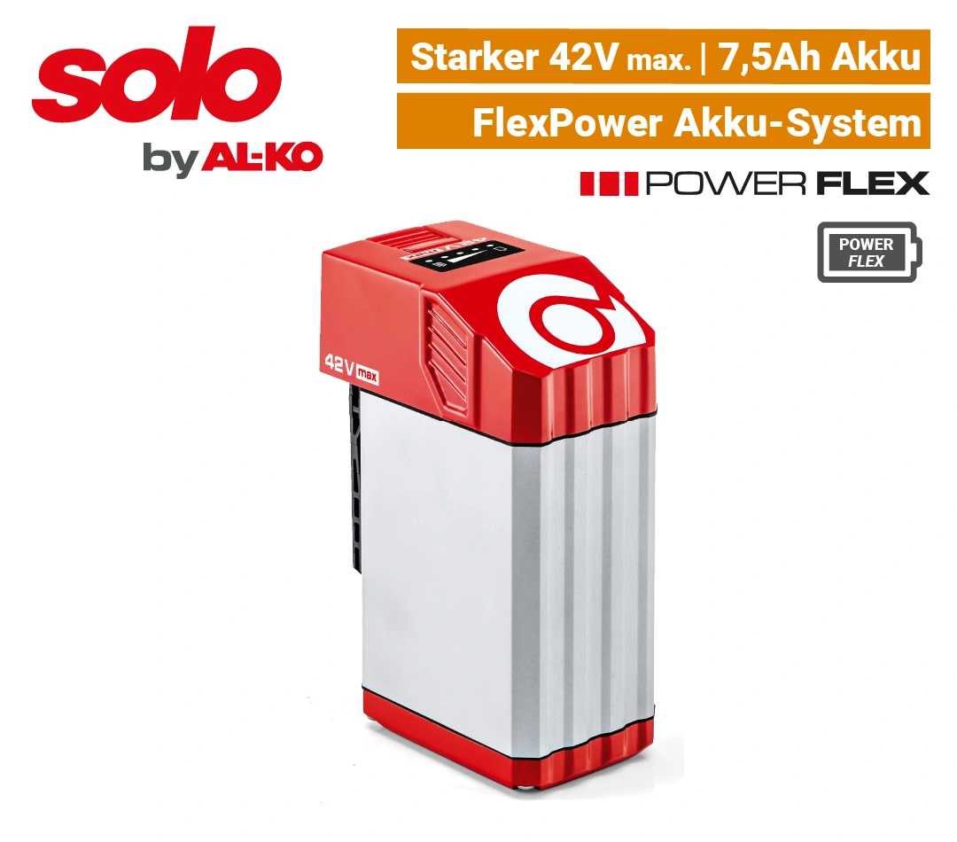 SOLO PowerFlex Akku 42V 7,5Ah SOLO by Alko PowerFlex Akku 42V 7,5 Ah Li-Ion EU9