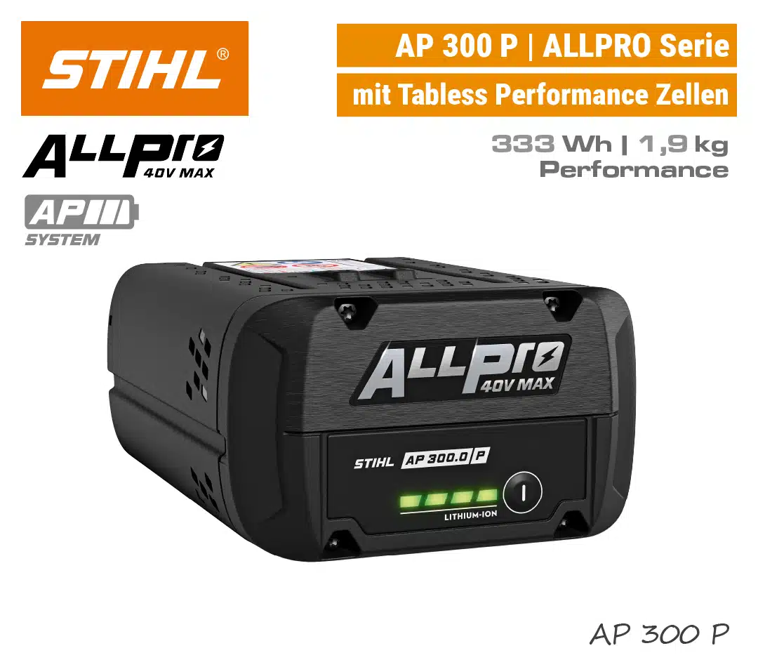 STIHL AP 300 P Akku AP System AP300 AP 300.0 P ALLPRO ALL PRO Tabless EU9