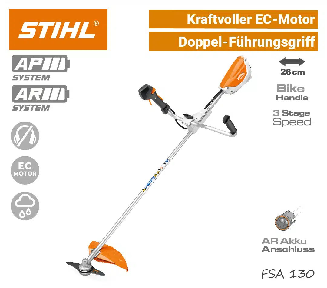 STIHL FSA 130 Akku-Freischneider STIHL FSA 130 Akku-Freischneider Akku-Motorsense Akku-Trimmer AP AR PRO EU9