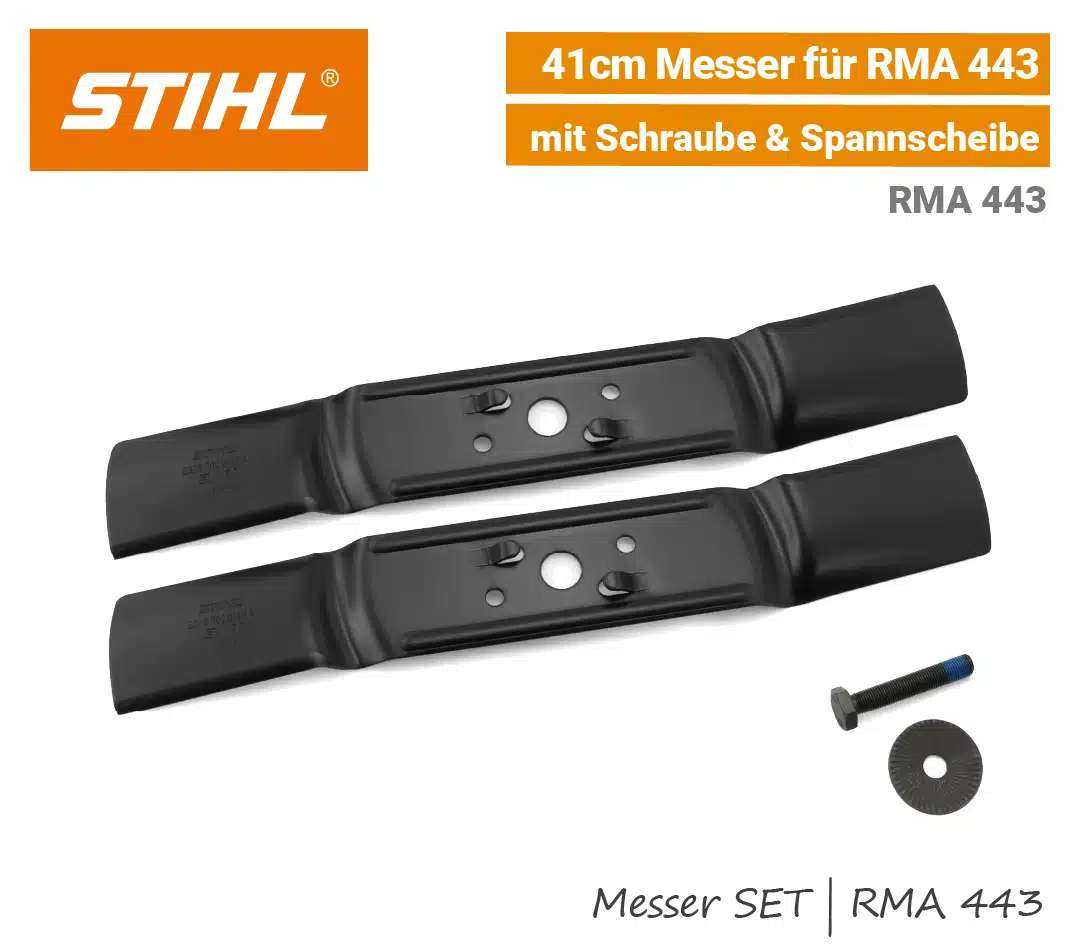 STIHL Messer SET RMA 443 STIHL Messer SET 41 cm Messerschraube RMA 443 Akku-Rasenmäher EU9