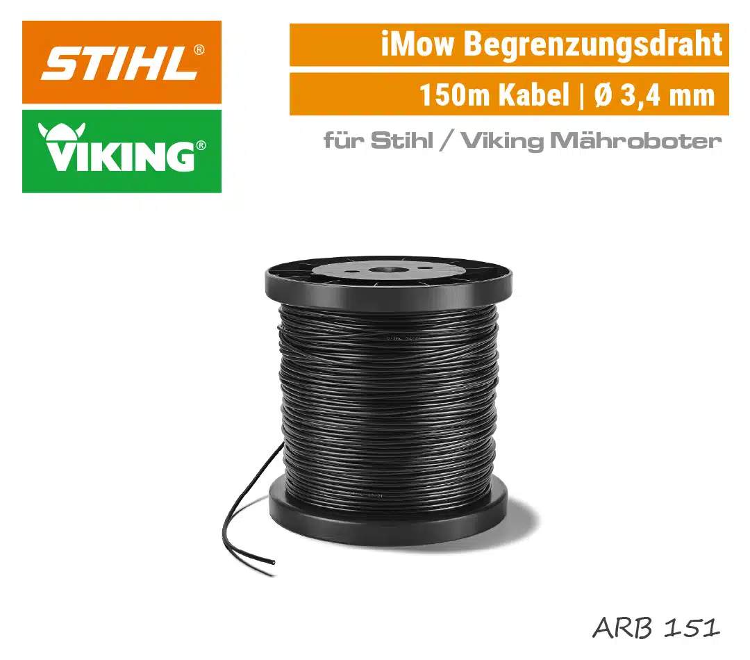 STIHL Viking iMow Begrenzungsdraht 150m ARB 151 Begrenzungskabel Mähroboter Draht EU9