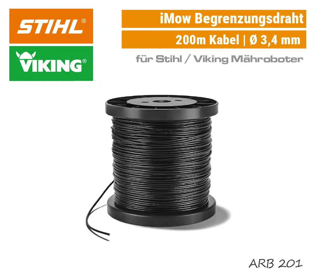 STIHL Viking iMow Begrenzungsdraht 200m ARB 201 Begrenzungskabel Mähroboter Draht EU9