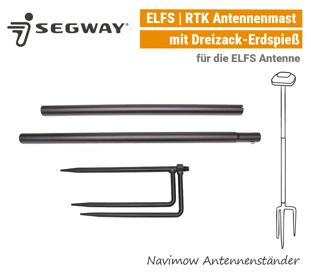 Segway Navimow Antennenmast Antennenständer Standfuß Dreizack-Erdspieß RTK ELFS EU9 Segway Navimow Antennenmast Antennenständer Standfuß Dreizack-Erdspieß RTK ELFS EU9
