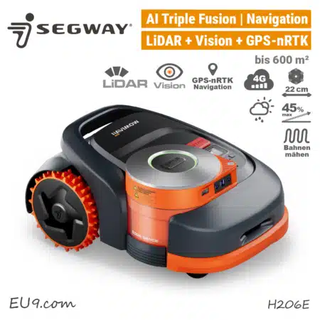 Segway Navimow H206E LiDAR GPS-nRTK Mähroboter H206 Rasenroboter H2 EU9