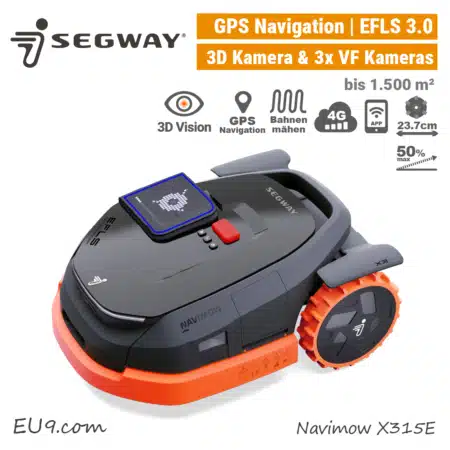 Segway Navimow X315E Mähroboter X315 E GPS Rasenroboter X3 EU9