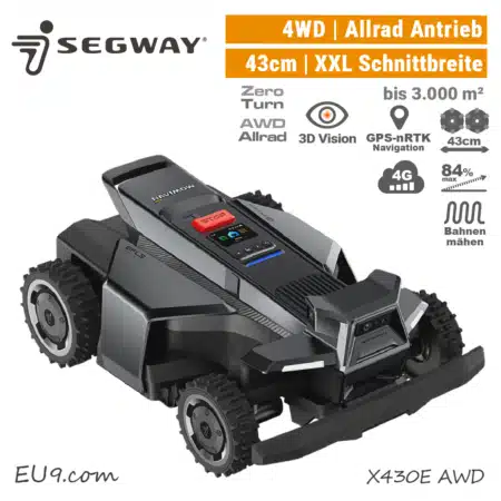 Segway Navimow X430E AWD Mähroboter X430 GPS-Rasenroboter X4 EU9