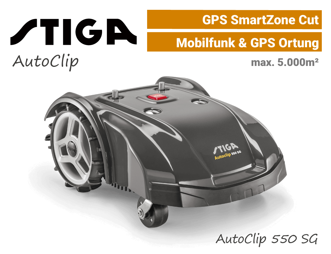 Stiga AutoClip 550 SG GPS Stiga AutoClip 550 SG GPS Mähroboter-Rasenroboter EU9