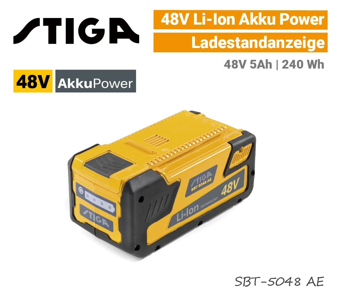 Stiga SBT 5048 AE 48V Stiga SBT 5048 AE 48V Li-Ion Akku 48-Volt EU9
