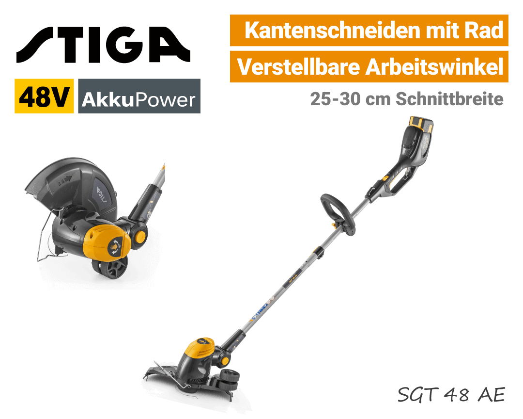 Stiga SGT 48 AE 48V Akku-Trimmer 48 Volt Kanten-schneiden EU9