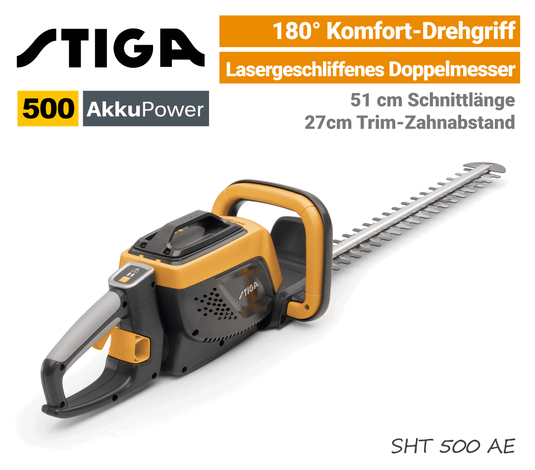 Stiga SHT 500 AE Stiga SHT 500 AE Akku-Heckenschere EU9