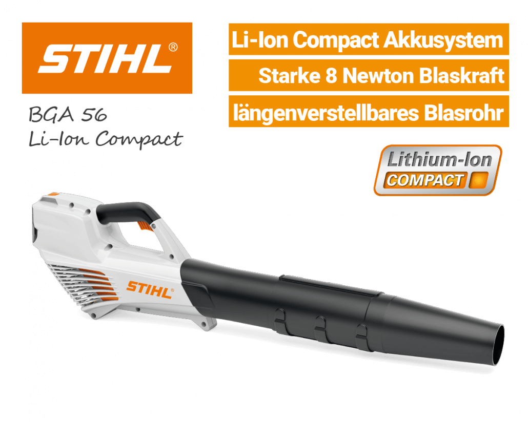 Stihl BGA 56 Akku-Laubbläser Li-Ion Compact EU9 Stihl BGA 56 Akku-Laubbläser Lithium-Ion Compact EU9