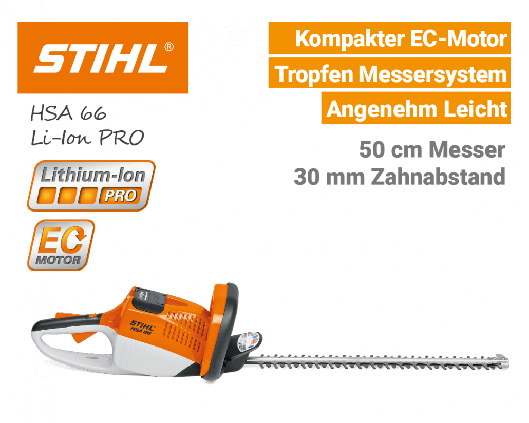 Stihl HSA 66 Akku-Heckenschere Lithium-Ion PRO Stihl HSA 66 Akku-Heckenschere Li-Ion PRO
