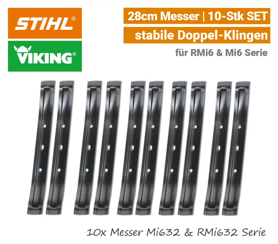 STIHL Messer iMow Mi 632 & RMi 632 | 10-Stk STIHL Viking Messer iMow Mi 632 & RMi 632 - 10-Stk SET EU9
