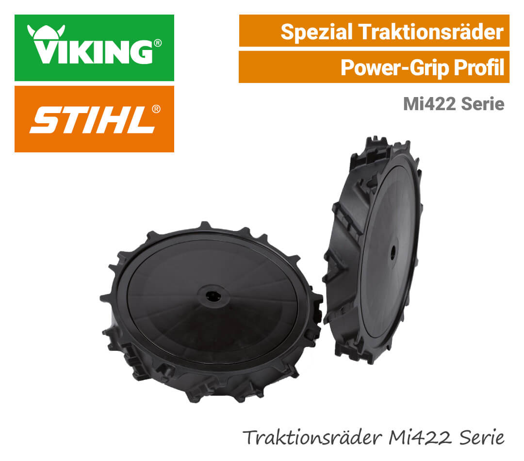 STIHL-VIKING Traktionsräder ART-220 für Mi 422 & RMi 422 Stihl-Viking Traktions-Räder ART-220 Grip-Räder Mi422 RMi422 EU9