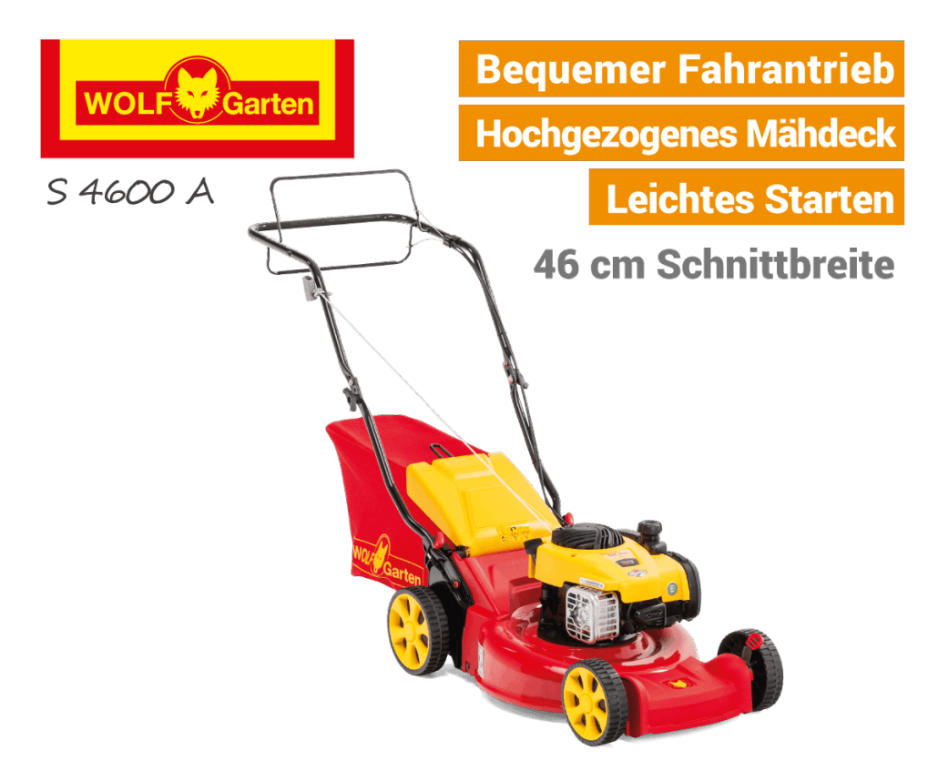 Wolf-Garten S 4600 A Rasenmäher Wolf-Garten S 4600 A Antrieb Benzin-Rasenmäher